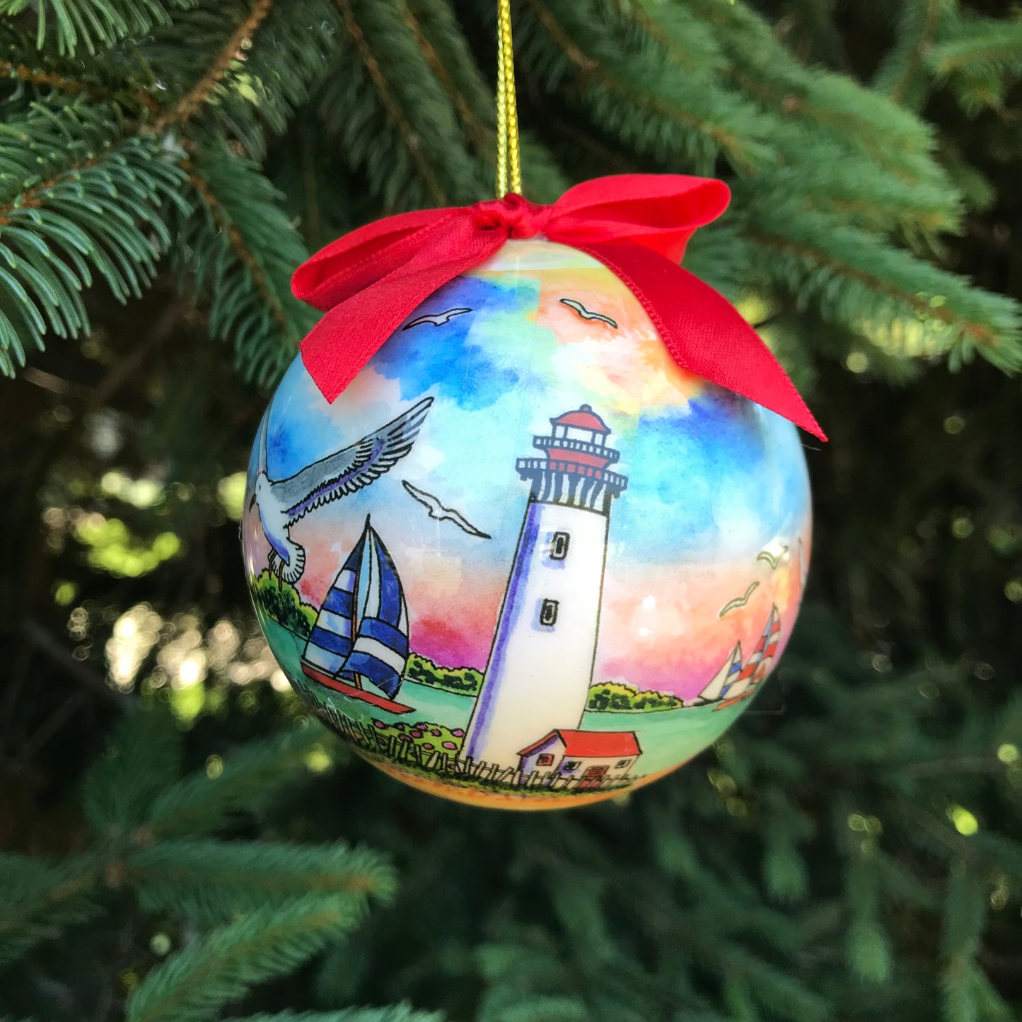 Boxed Lighthouse Xmas Ornament