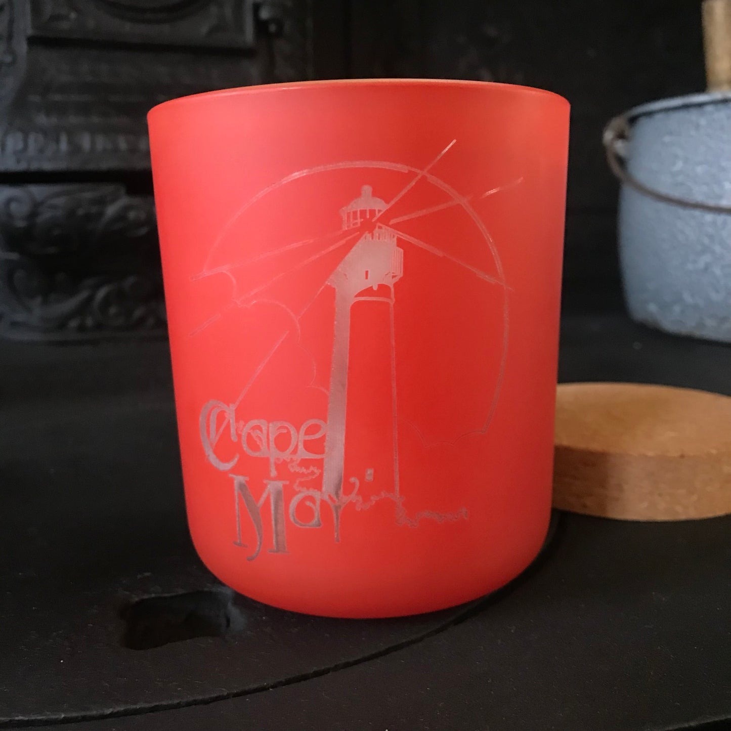 Engraved Lighthouse Candle
