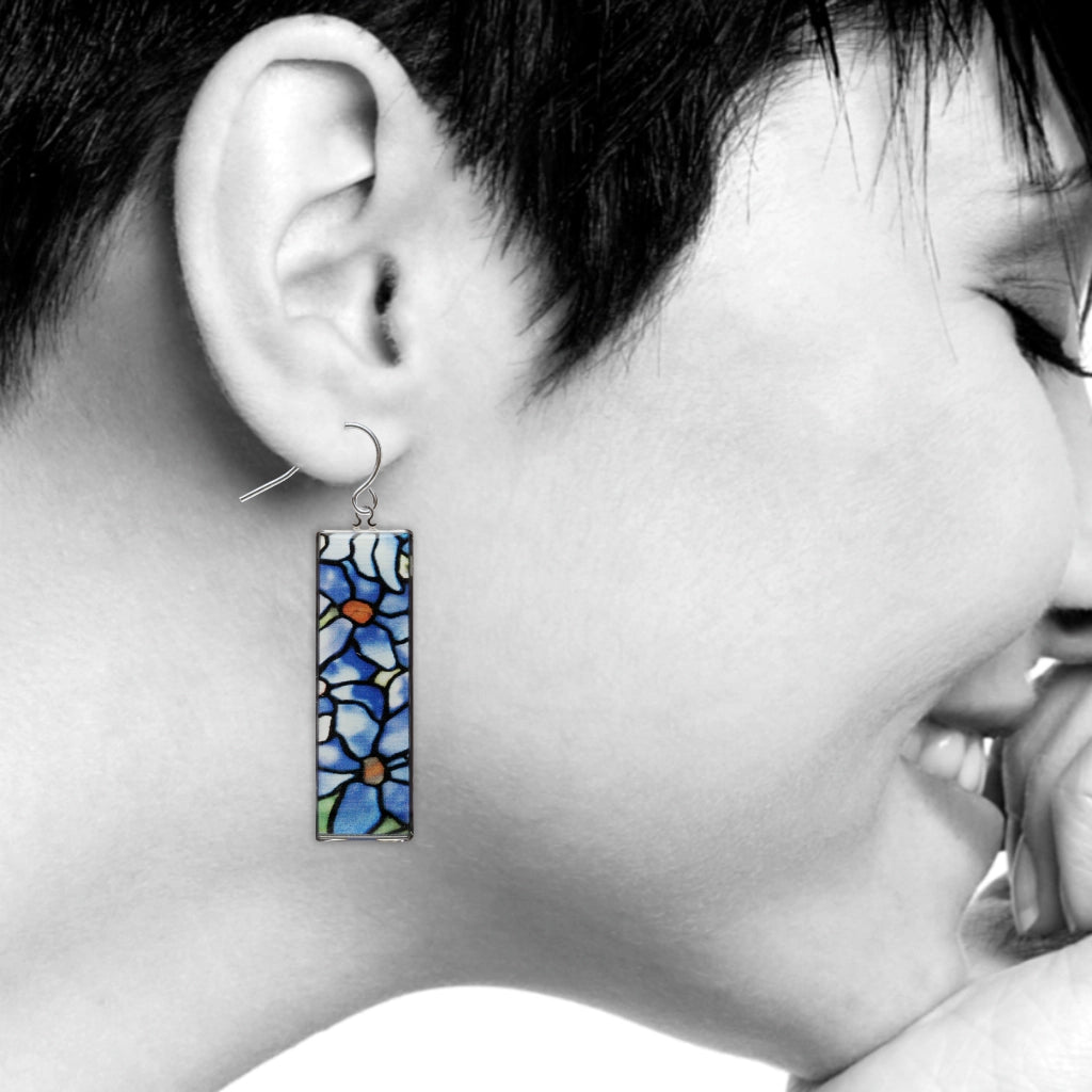 Tiffany Clematis Rectangular Earrings