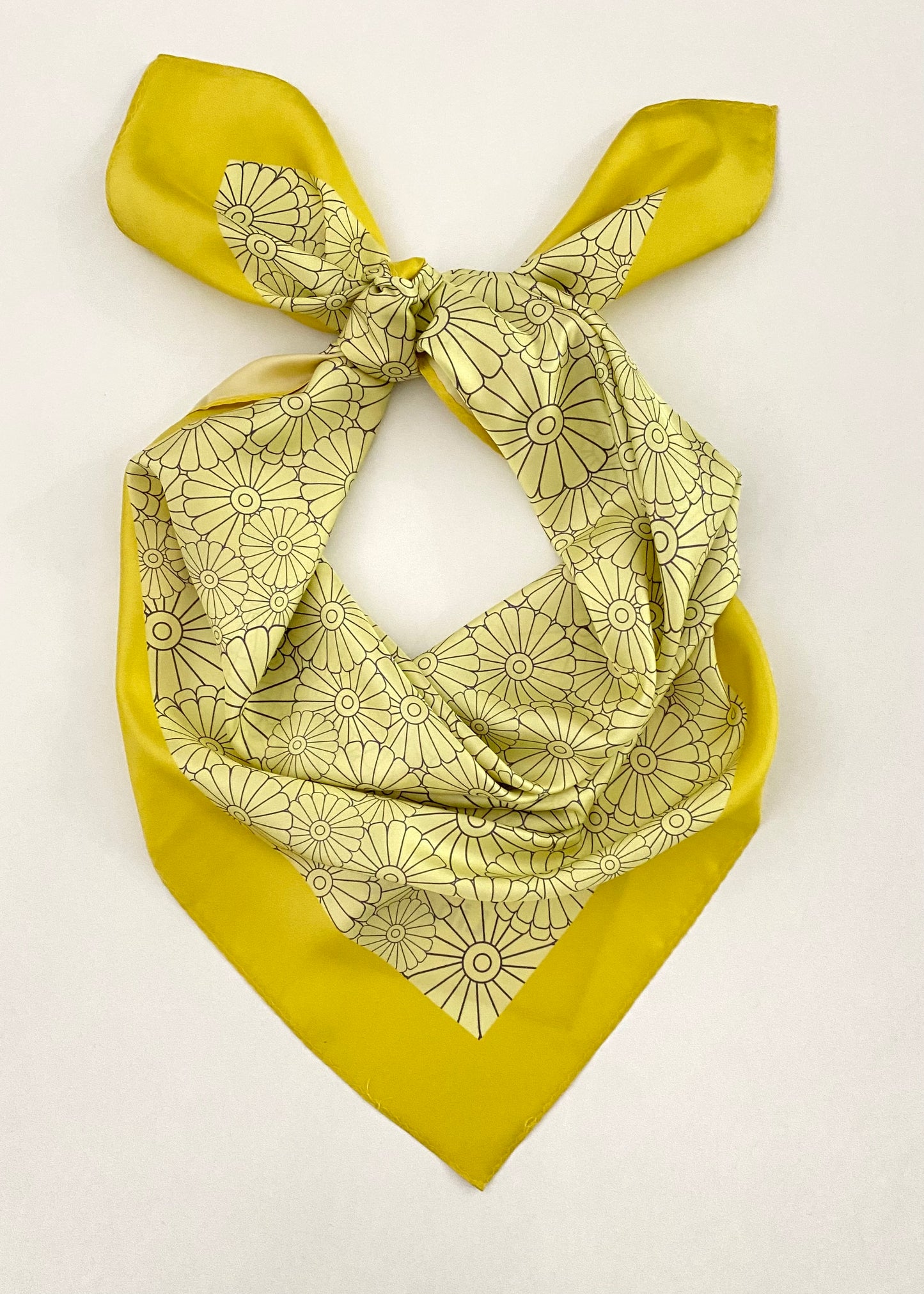 Floral Lincrusta Square Scarf in Gold