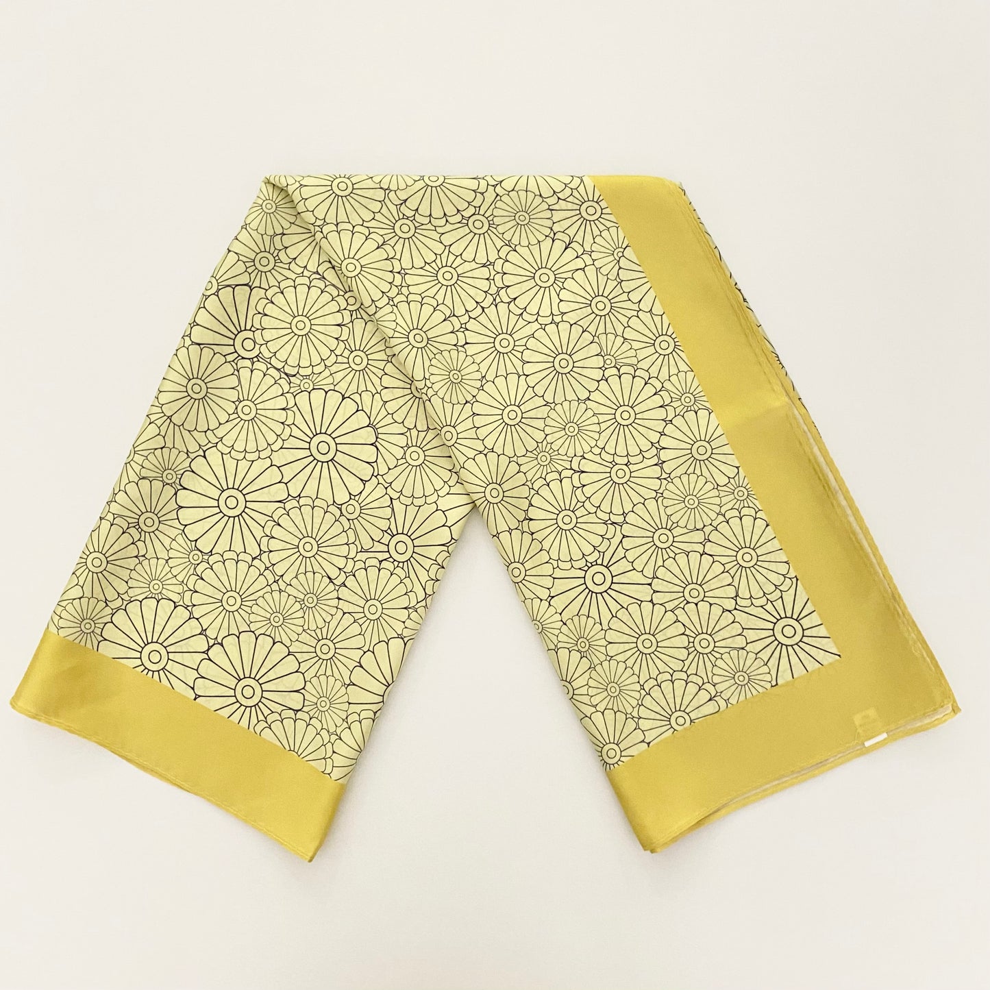 Floral Lincrusta Square Scarf in Gold