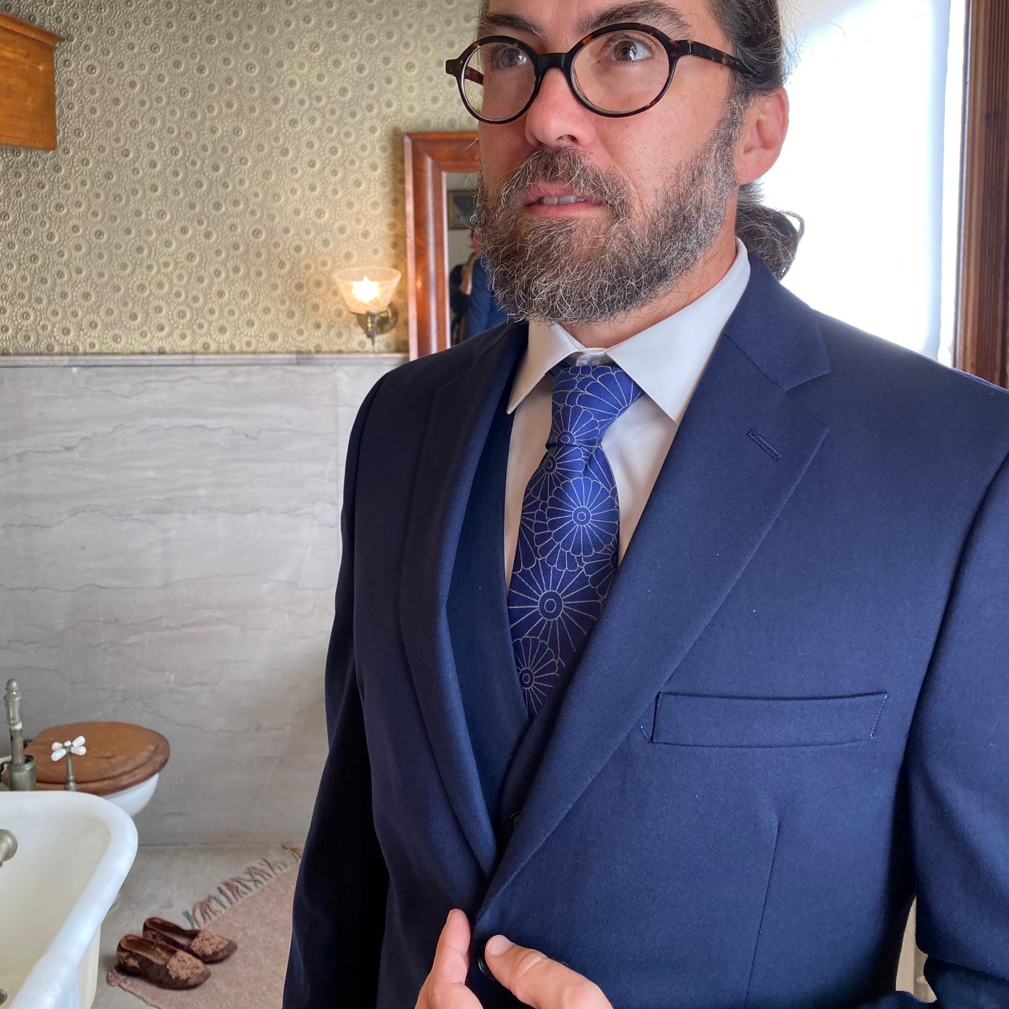 Floral Lincrusta Necktie