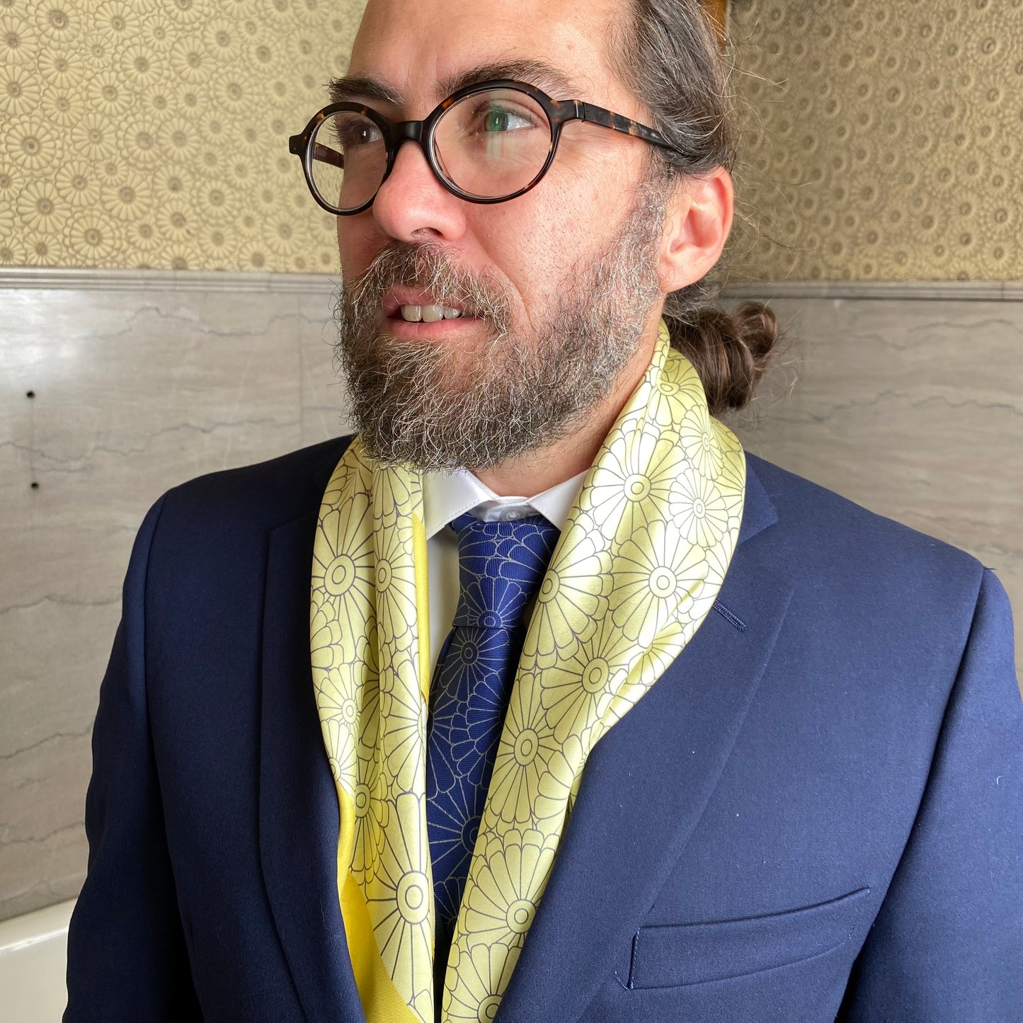 Floral Lincrusta Necktie