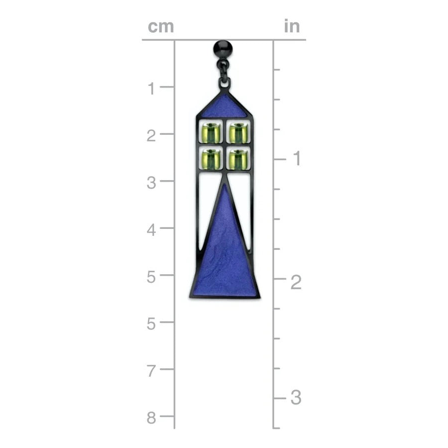 Blue Babson Window Earrings