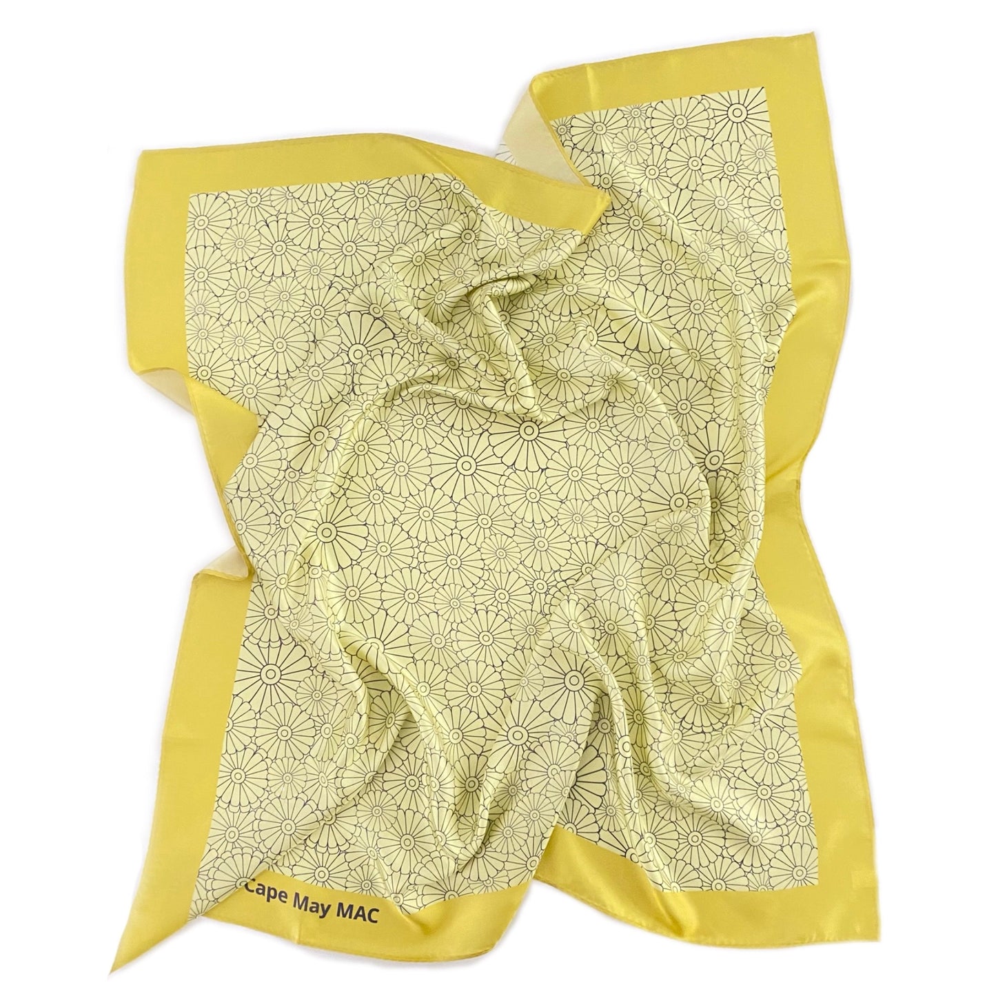 Floral Lincrusta Square Scarf in Gold