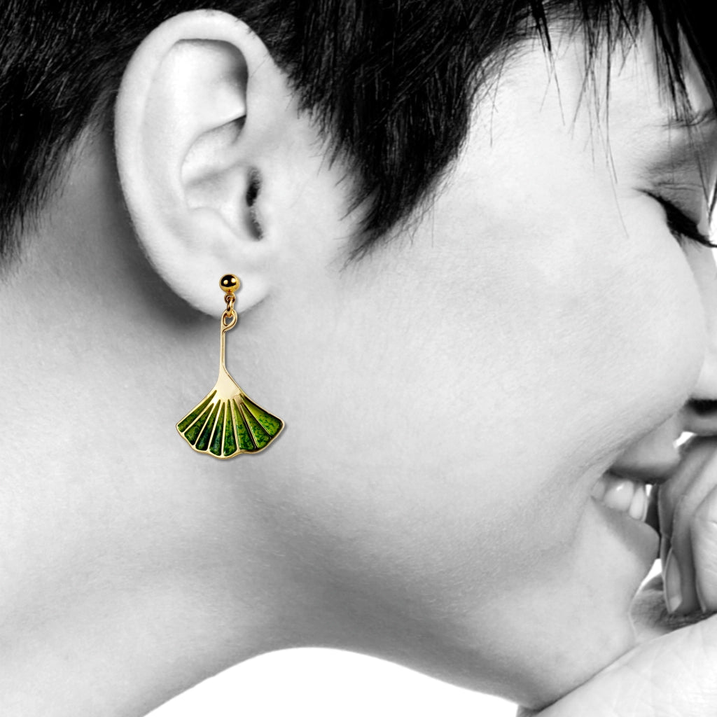 Ginkgo Leaf Earrings