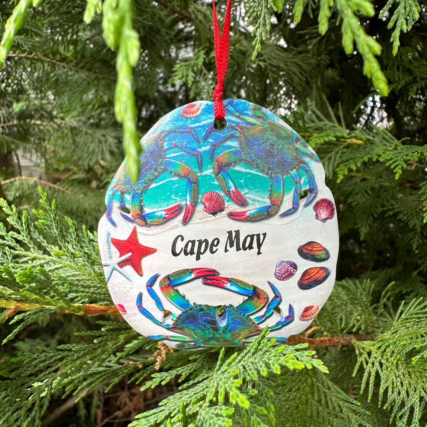 Crabs Sand Dollar Ornament