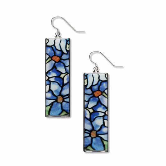Tiffany Clematis Rectangular Earrings