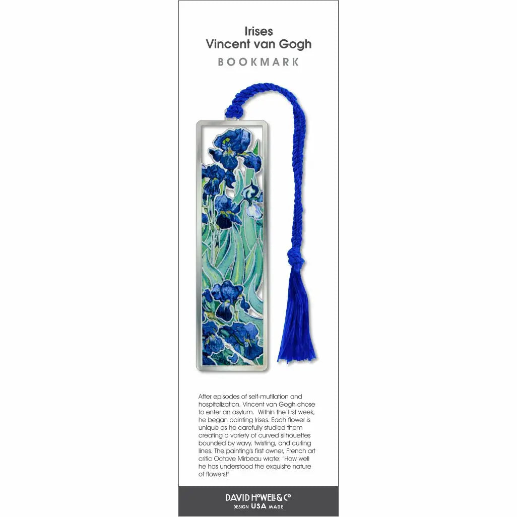Van Gogh Irises Metal Bookmark