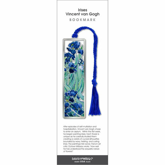 Van Gogh Irises Metal Bookmark
