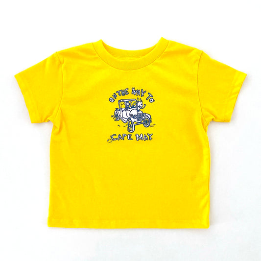 By Car Toddler T-Shirt in Yellow