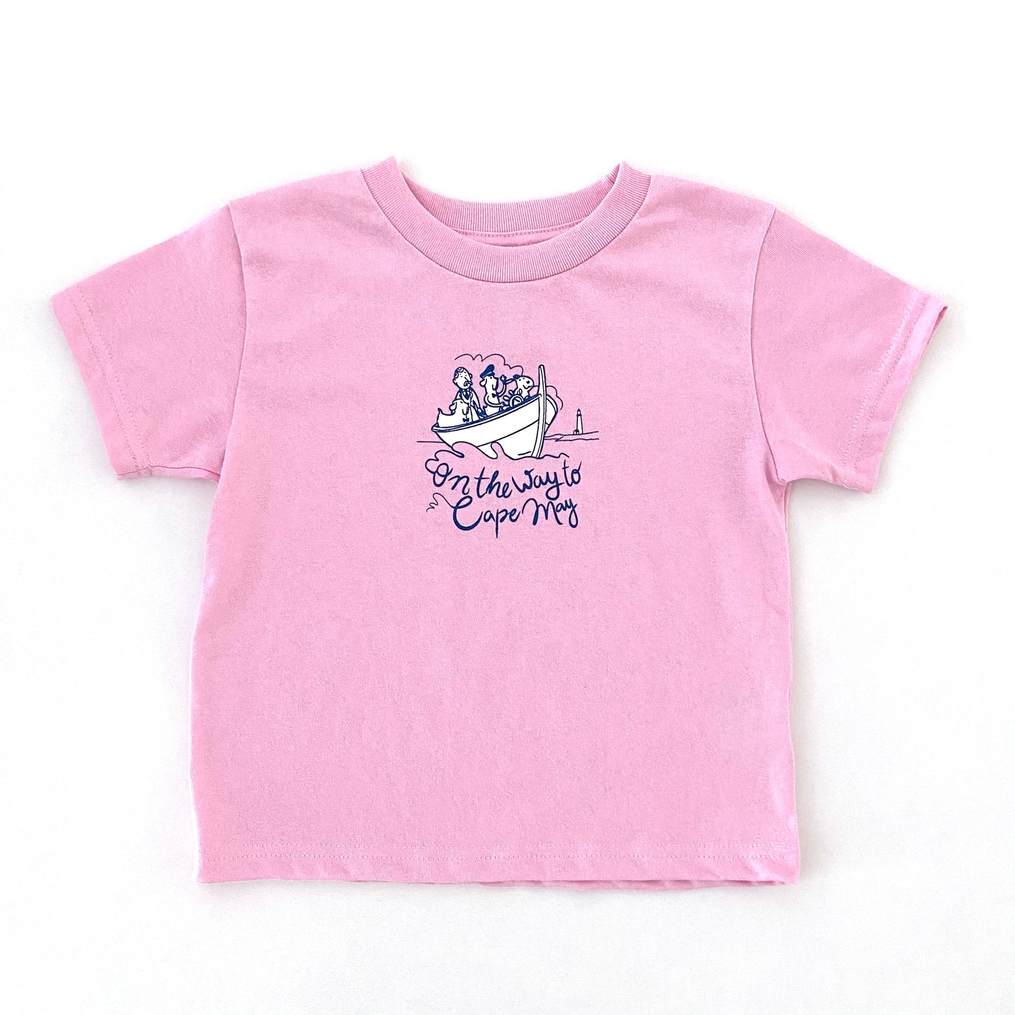 By Boat Toddler T-Shirt in Pink