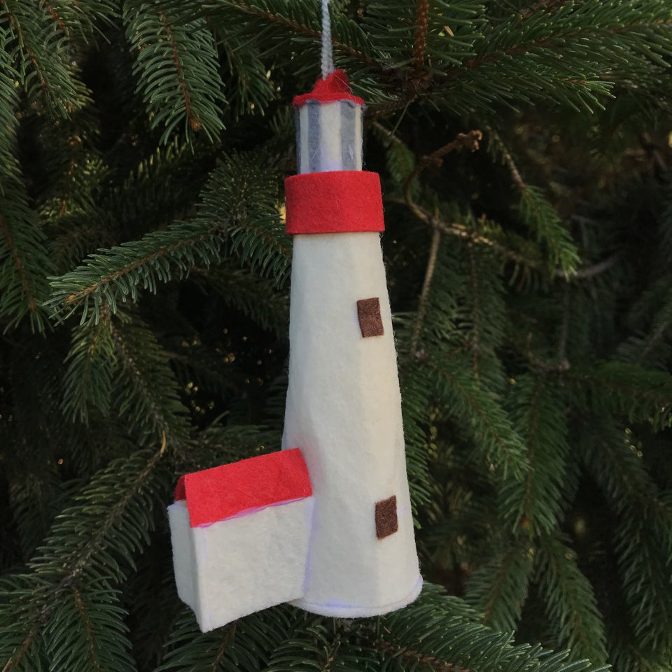 Cape May Lighthouse Felted Ornament